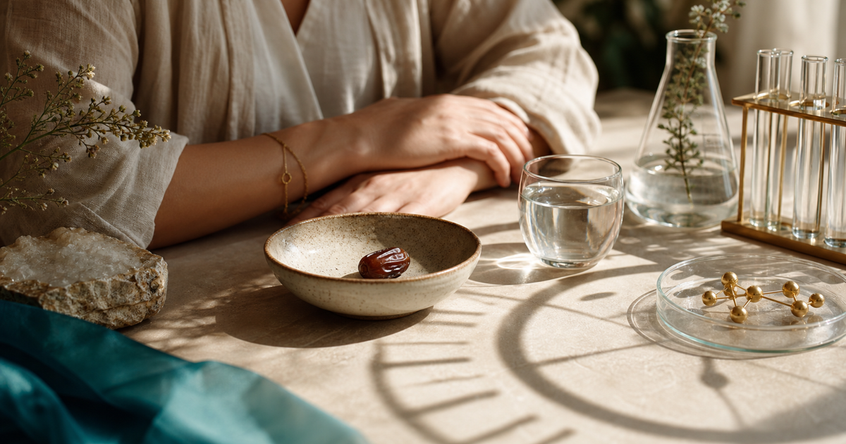 Generated editorial illustration for Every Major Religion Practices Fasting. The Biology Is Catching Up.